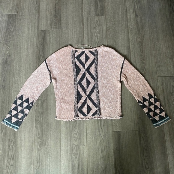 Free People Jackson Pattern Sweater In Rosewater Size Large - Picture 15 of 15